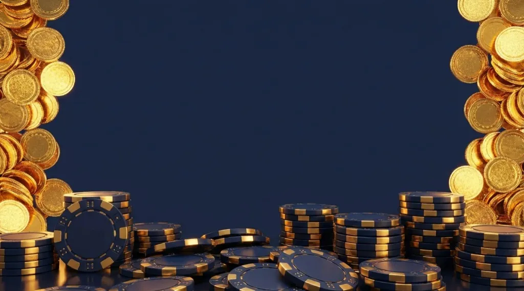 Spirit Casino real money games lobby with gold and navy casino lighting